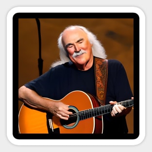 David Crosby vintage graphic design artwork Sticker